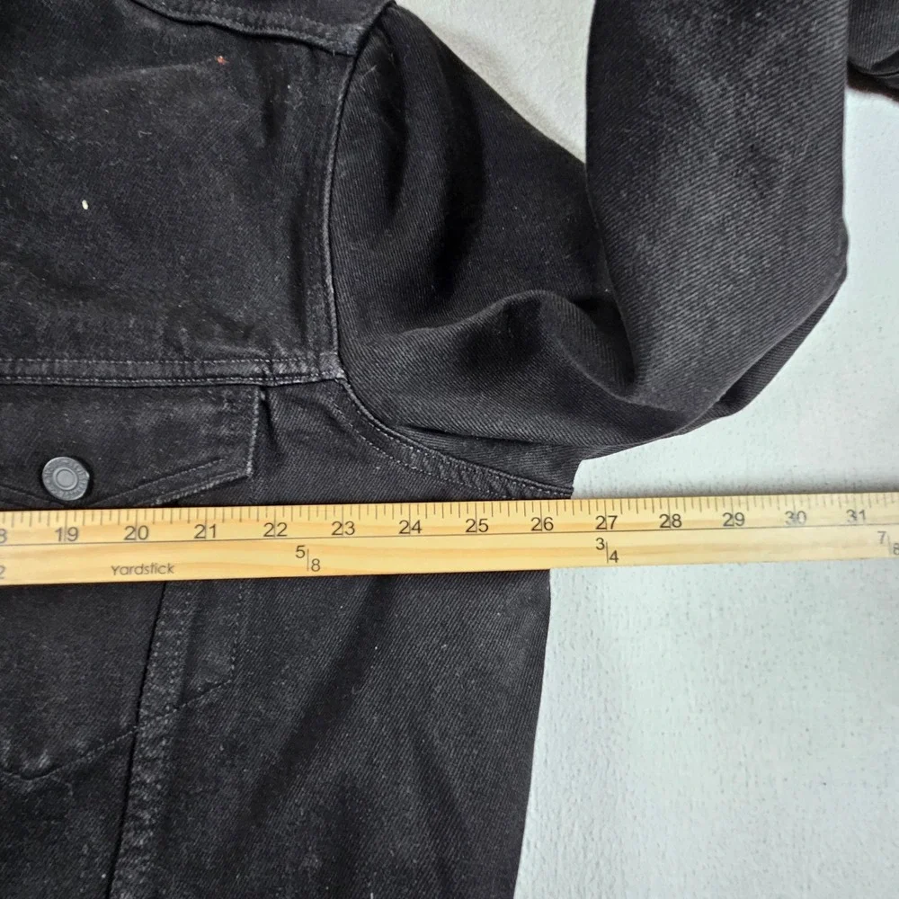 Levis Sherpa Trucker Jacket Mens XL Black Denim Type III 16365-0054 Fleece Lined